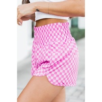 Azura Exchange High Waisted Plaid Athletic Shorts - L thumbnail