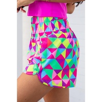 Azura Exchange Geometric High Waisted Athletic Shorts - L thumbnail