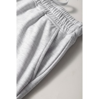 Light Grey French Terry Drawstring Mini Skort with Pockets - XL thumbnail