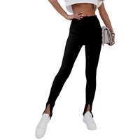 Azura Exchange High Waist Slit Leggings - S thumbnail