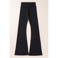 Black V Shape High Waist Flared Leggings - S thumbnail