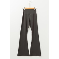 Dark Grey V Shape High Waist Flared Leggings - M thumbnail