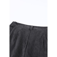 Gray Corduroy High Waist Straight Leg Pants - 10 US thumbnail