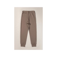 Dark Brown Drawstring Waist Pocketed Joggers - L thumbnail