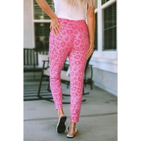 Azura Exchange Ankle-length High Waist Leopard Print Skinny Pants - M thumbnail