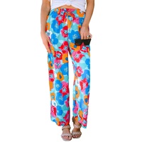 Azura Exchange Abstract Floral Print Drawstring Pants - L thumbnail