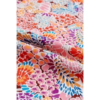 Azura Exchange Print Drawstring Smocked High Waist Pants - S thumbnail