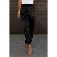Azura Exchange Pocketed Satin Drawstring Pants - S thumbnail