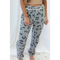 Azura Exchange Leopard Print Drawstring High Waist Jogger Pants - S thumbnail