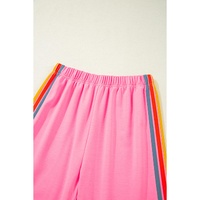 Pink Counting Rainbows High Waist Sweatpants - L thumbnail