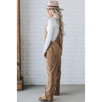 Gray Morn Solid Pocketed Loose Fit Corduroy Overall - L thumbnail