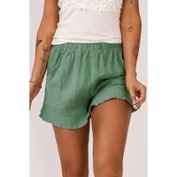 Azura Exchange High Waist Ruffle Shorts with Pockets - S thumbnail