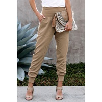 Khaki Pocketed Casual Joggers - M thumbnail