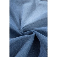 Light Blue Frayed Slit Asymmetric Denim Midi Skirt - XL thumbnail