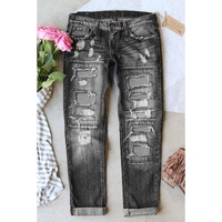 Azura Exchange Buttoned Pockets Distressed Jeans - S thumbnail