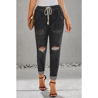 Azura Exchange Distressed Denim Jogger with Pocket Detail - 2XL thumbnail