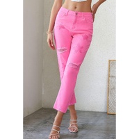 Azura Exchange Patchwork Straight Leg Jeans - 6 US thumbnail