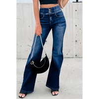Azura Exchange Elastic Waistband Flare Jeans - 16 US thumbnail
