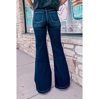 Real Teal High Rise Ripped Bell Bottom Jeans - 8 US thumbnail