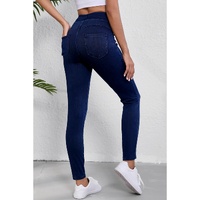 Ashleigh Blue Solid Color High Waist Stretchy Slim Fit Jeggings - XL thumbnail