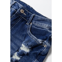 Dusk Blue Mineral Wash High Rise Ripped Jeans - 10 US thumbnail
