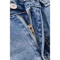 Dusk Blue High Rise Ripped Distressed Hem Flared Jeans - 4 US thumbnail