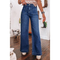 Sail Blue Wide Leg Pocketed High Waist Jeans - 10 US thumbnail