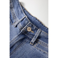 Ashleigh Blue Mineral Wash High Waist Bell Bottom Crop Jeans - 10 US thumbnail