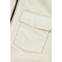Jet Stream Zip-up Pocketed Hooded Sherpa Jacket - L thumbnail