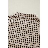 Black Plus Size Two Tone Contrast Collared Pullover Sweatshirt - 3X thumbnail