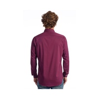 Baldinini Trend Men's Burgundy Cotton Shirt - XL thumbnail
