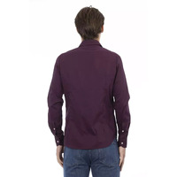 Slim Fit Button-Front Shirt with Italian Collar and Logo Detail 41 IT Men thumbnail