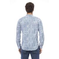 Regular Fit Mandarin Collar Shirt with Button Front Closure L Men thumbnail