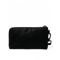 Dolce & Gabbana Women's Black Nylon Logo Plaque Keyring Pouch Clutch Bag - One Size thumbnail