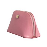 Dolce & Gabbana Women's Pink Leather DG Logo Zip Around Hand Purse Pouch Wallet - One Size thumbnail