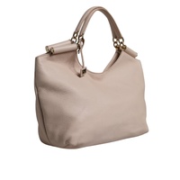 Dolce & Gabbana Women's Light Pink Deer Leather Logo Plaque Tote Top Handle Bag - One Size thumbnail