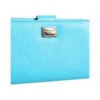 Dolce & Gabbana Women's Light Blue Leather Bifold Continental Clutch Wallet - One Size thumbnail