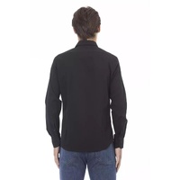 Baldinini Trend Men's Black Cotton Shirt - L thumbnail