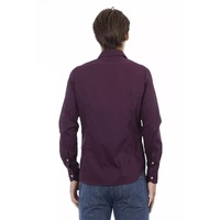 Baldinini Trend Men's Bordeaux Cotton Shirt - XL thumbnail
