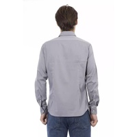 Baldinini Trend Men's Gray Cotton Shirt - XL thumbnail