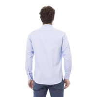 Baldinini Trend Men's Light Blue Cotton Shirt - 2XL thumbnail