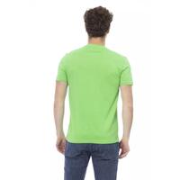 Round Neck Short Sleeve T-shirt with Front Print XL Men thumbnail