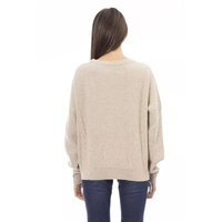 Baldinini Trend Women's Beige Wool Sweater - M thumbnail