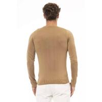 Fine Ribbed Knit Crew Neck Sweater with Long Sleeves 52 IT Men thumbnail