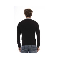 Baldinini Trend Men's Black Wool Sweater - 52 IT thumbnail