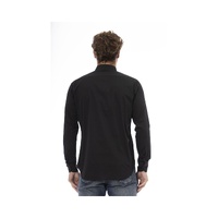 Baldinini Trend Men's Black Cotton Shirt - 44 IT thumbnail