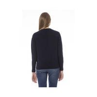 Baldinini Trend Women's Blue Wool Sweater - 40 IT thumbnail