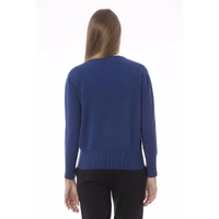 Baldinini Trend Women's Blue Wool Sweater - 42 IT thumbnail