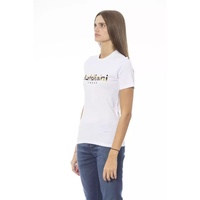 Baldinini Trend Women's White Cotton Tops & T-Shirt - L thumbnail