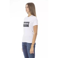 Baldinini Trend Women's White Cotton Tops & T-Shirt - XL thumbnail